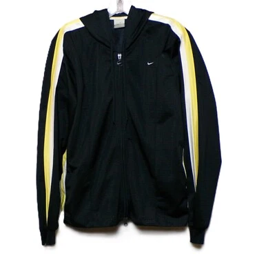 Nike TALLA XL Para hombres Chaqueta Completa DOBLE Cremallera Azul Marino BLANCO Y AMARILLO Borde Usada en Excelente Condición Foto 1 de 4