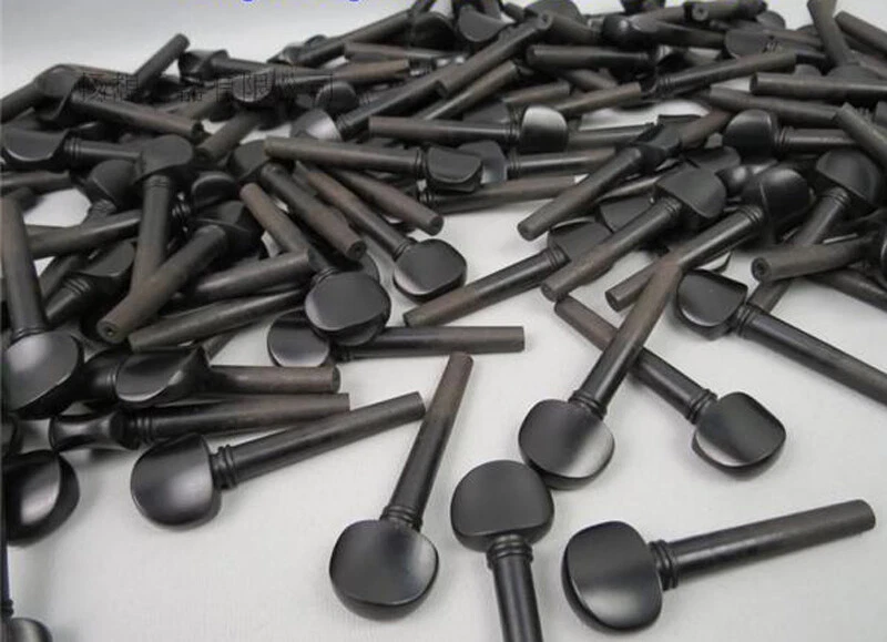 100pcs Black Violin Pegs Ebony Without Paris eye, 4/4 Violin String Tuning Peg - Image 1 of 4