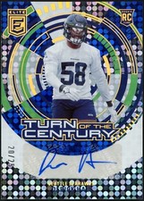 2023 Donruss Elite Derick Hall RC Turn of the Century Auto Blue /25 Seahawks