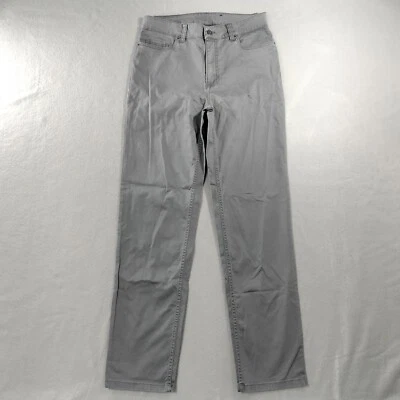 George Straight Leg Flat Front Gray Khaki Pants Mens Size Actual 30x31 - Image 1 of 4