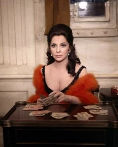 Gina Lollobrigida busty in low cut dress playing cards 24x36 poster - Picture 1 of 1