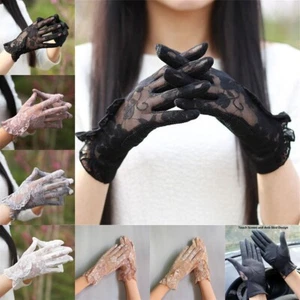 Gloves Summer Sunscreen Ladies Anti Skid UV Driving Fashion Lace Touch Screen - Picture 1 of 18