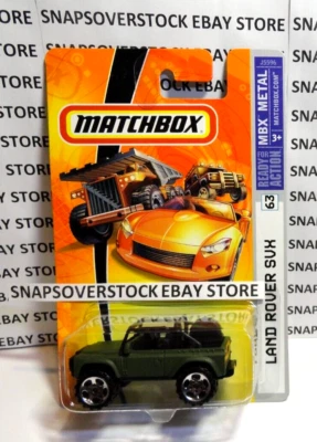 Land Rover SVX 2006 Matchbox camuflaje mate verde, serie MBX Metal, MBX #63, muy buen estado Foto 1 de 4