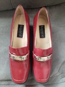 Kenneth Cole New York Vero Cuoio Made in Brazil Size 8 Red Loafers - Picture 1 of 4