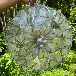 Christmas Lantern Parol White Poinsettia Traditional - Picture 1 of 7