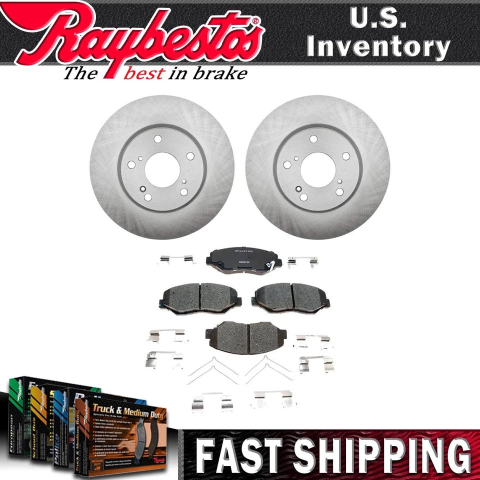 Front Brake Rotors & Ceramic Brake Pads with Hardware For 2016-2019 Honda Civic - Изображение 1 из 4