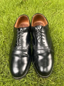 Allen Edmonds Shelton Black Saddle Oxford Dress Shoes Men's 9.5 D - Picture 1 of 11