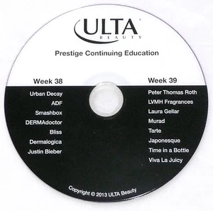 ULTA BEAUTY "PRESTIGE WEITERBILDUNG: WOCHE 38 + 39" 2013 NUR DISC GEBRAUCHT - Bild 1 von 1
