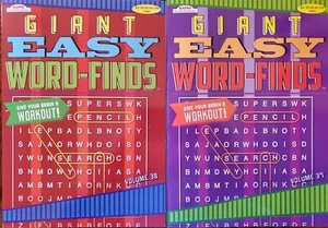 2 GIANT EASY READ WORD FIND BOOK LOT KAPPA PUZZLE FIND BOOKS VOL 37 & 38 BRAIN - Picture 1 of 6
