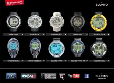 Suunto Dati Disco Digitale Manuale Cobra HelO2 Vyper Aria Vytec Zoop D4i D6i - Immagine 1 di 2