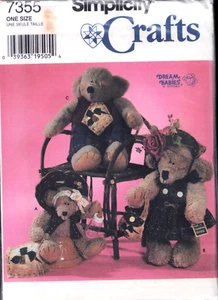 Puppen Bären und Zubehör Kleidung Spielzeug Simplicity 7355 ungeschnitten - Bild 1 von 2