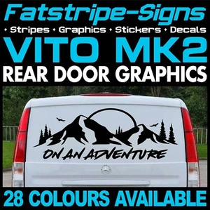 to fit MERCEDES VITO ADVENTURE MOUNTAINS STICKERS GRAPHICS CAMPER VAN MOTORHOME - Picture 1 of 2