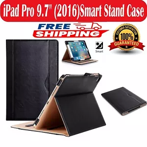 Leather Smart Stand Case Cover for iPad Pro 9.7" (2016) - Models A1673, A1674, A - Picture 1 of 8