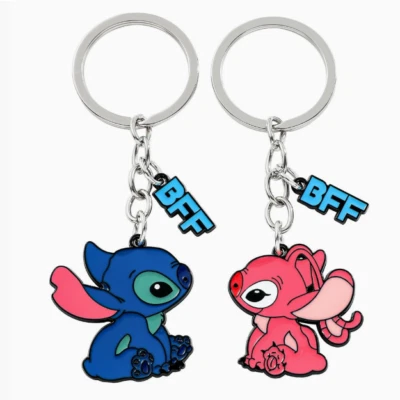 Lot 10 pcs cartoon stitch Metal Enamel Pendant Keychain Jewelry Accessories DIY - Image 1 of 2