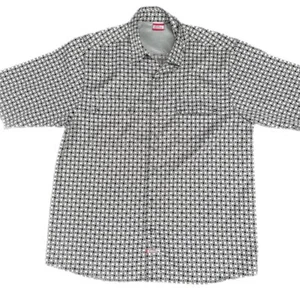 No Fear Men's Black/White Short Sleeve Button Up Collared Top Size Large - Picture 1 of 11