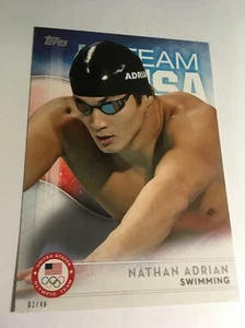 Topps Olympic Jumbo 2016 5x7 Nathan Adrian natación 57 #'d 02/49 - Imagen 1 de 1