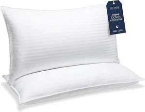 Beckham Hotel Collection Bed Pillows King Size Set of 2 - down Alternative Beddi - Picture 1 of 7
