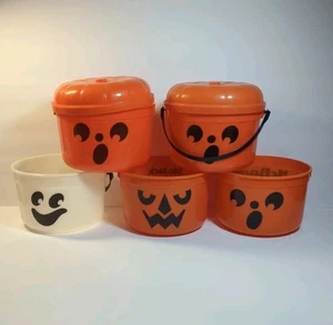 Secchiello Happy Meal McDonalds Halloween McBoo McJack vintage con coperchi - Foto 1 di 9