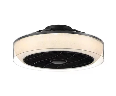 Pompton 20 in. Indoor Black Fandelier Ceiling Fan 3 CCT Integrated LED Remote - Image 1 of 4