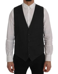 Dolce & Gabbana Gray STAFF Cotton Rayon Men's Vest Authentic - Picture 1 of 6