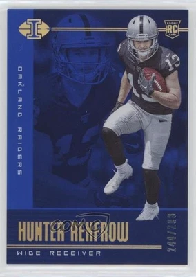2019 Panini Illusions Trophy Collection Blue /299 Hunter Renfrow #50 Rookie RC - Image 1 of 2