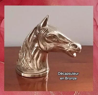 Décapsuleur Ancien Tête de Cheval en bronze/Sculpture  - Photo 1/4