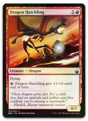 Dragon Hatchling #173 (Foil) (NM) Battlebond BBD Magic MTG - Image 1 of 2