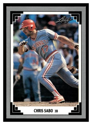 Chris Sabo #65 1991 Leaf Cincinnati Reds - Image 1 of 2