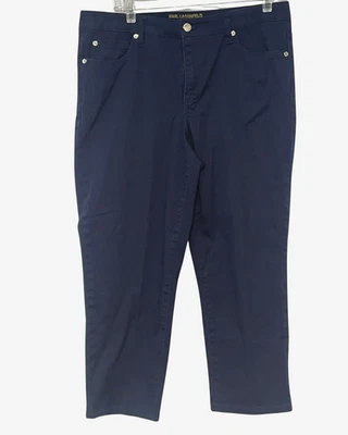 Pantalones Cortos Karl Lagerfeld Talla 14 23" En 5 Bolsillos Jeans-Estilo Lona Azul Marino Informales Foto 1 de 4