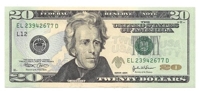 2004 $20 SAN FRANCISCO FRN. Crisp & Uncirculated Banknote. - Image 1 of 2