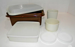Nuevo de Lote Antiguo Tupperware 1254 Lunch Box Pack N Llevar con Tres Contenedores con Tapas #89 - Imagen 1 de 5