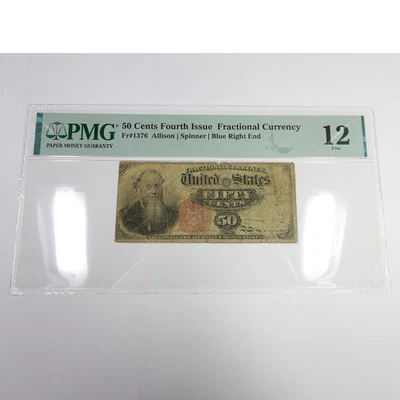 Billete de 50 centavos moneda fraccional de Estados Unidos 1863 PMG F12 FR 1376 #57278F Foto 1 de 2