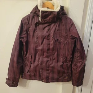 Burton Women's Burgundy Dutchess Insulated Hooded Ski Snowboard Jacket Size M - Picture 1 of 24