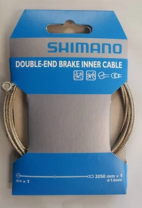 CABLE DE FRENO SHIMANO CABLES DE FRENO DE DOBLE EXTREMO BMX MTB ROAD MOUNTAIN 1.6 X 2050MM - Imagen 1 de 1