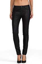 NWT WOMEN'S D-ID "NEW YORK" SKINNY JEANS COATED BLACK QUILTED #1000-4107 SZ:29