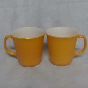 Corning Mustard Yellow Coffee Cups Mugs 2 - Picture 1 of 9
