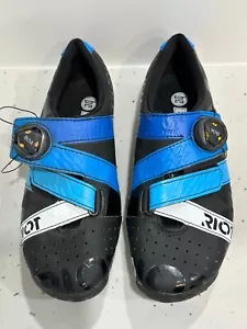BONT RIOT MTB+ Mountain Bike Shoes Black/Blue EU39 US6 CM 24 No Box - Picture 1 of 7