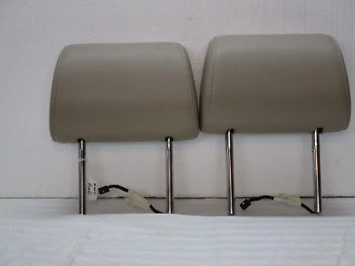 OEM ОРИГИНАЛЬНЫЙ 2000 - 2006 AUDI A4 КАБРИОЛЕТ ПАРА ЖЕЛТОВАТО-КОРИЧНЕВЫЙ КОЖАНЫЙ ПЕРЕДНИЕ СИДЕНЬЯ ПОДГОЛОВНИКИ - Изображение 1 из 4