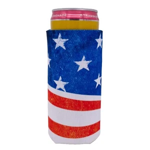 American Flag Vintage Slim Can Coolie - Picture 1 of 4