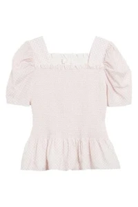RACHEL PARCELL 🌻 XL 🌻 Square Neck Smock Top Purple Fragrant Gingham NW 🌻#A167 - Bild 1 von 2