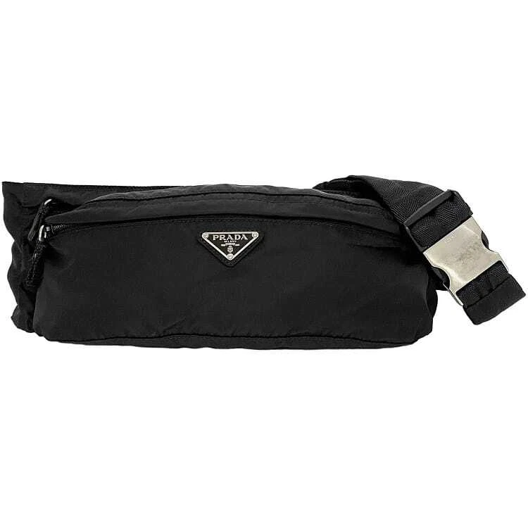 Prada Body Bag Black Tessuto 2VL132 Good Condition Belt Bag Nylon Used PRADA - Image 1 of 4