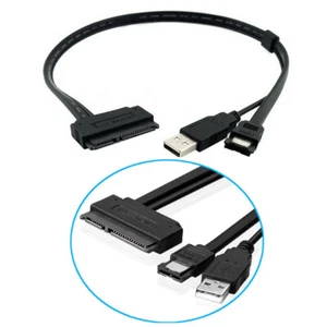 M13 SATA 22Pin auf eSATA Daten USB Kabel Adapter für 2.5'' Festplatte Stromkabel - Afbeelding 1 van 12