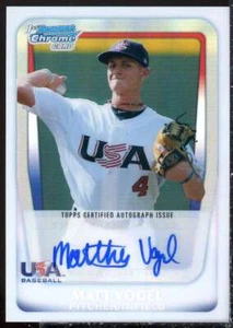 Matt Vogel 2011 Bowman Chrome Draft 16U USA National Team Autographs Refractors - Picture 1 of 2