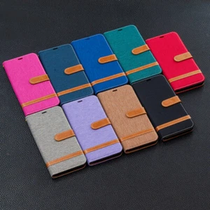 Magnetic Denim Canvas Wallet Stand Flip Case Cover For Nokia 2.2 3.2 4.2 6.2 7.2 - Picture 1 of 21
