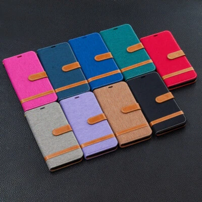 Magnetic Denim Canvas Wallet Stand Flip Case Cover For Nokia 2.2 3.2 4.2 6.2 7.2 - Image 1 of 4