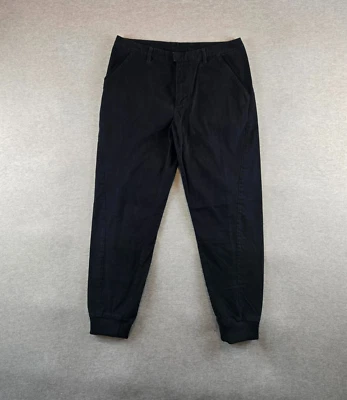 Armani Exchange Joggers Trousers Mens Size 30 Black Velour Straight Designer - Image 1 of 4