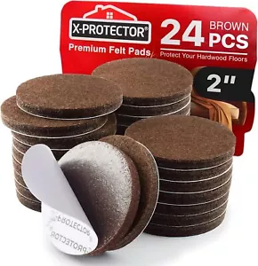 Almohadillas de fieltro para muebles - 24 piezas 2" - Almohadillas de fieltro protectores de piso - Almohadillas de fieltro para sillas - - Imagen 1 de 1