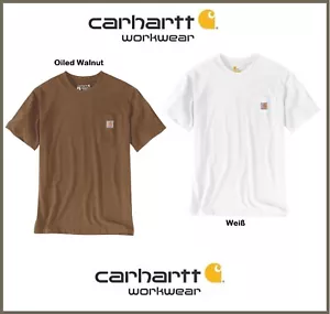 CARHARTT WORKWEAR Kurzarm Taschen T-Shirt TK3296 Weiß / Oiled Walnut 103296 - Bild 1 von 1