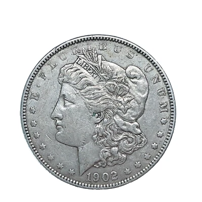 1902 Morgan Dollar VF-XF 90% Silver $1 US Coin # 1943 - Image 1 of 4