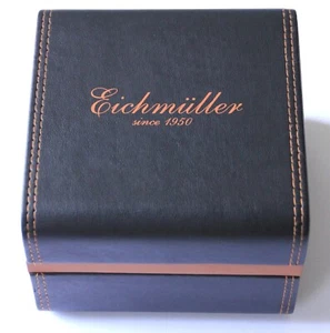Caja de reloj de cuero Eichmüller XXL estuche negro para guardar relojes - Imagen 1 de 2